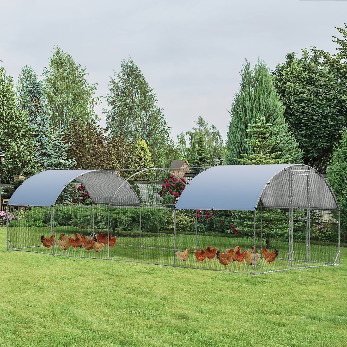 Large Metal Chicken Coop with Cover - Gallery Canada