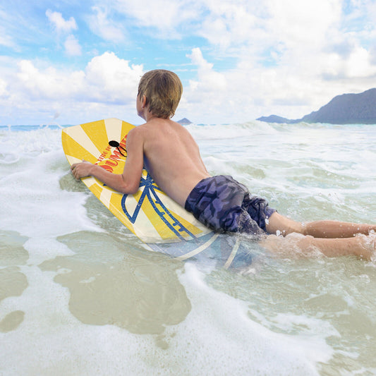 Super Lightweight Surfboard with Premium Wrist Leash-M, Yellow Surfing Yellow  at Gallery Canada