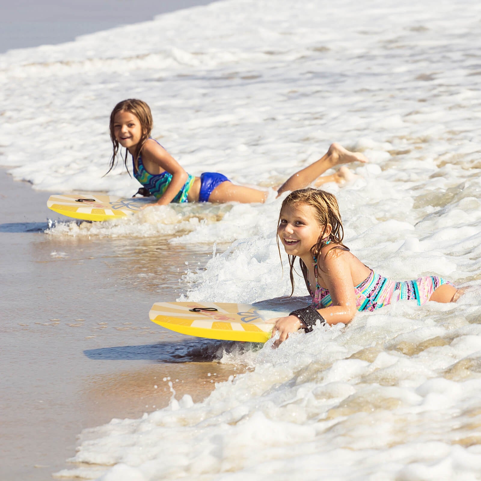 Super Lightweight Surfboard with Premium Wrist Leash-M, Yellow Surfing   at Gallery Canada