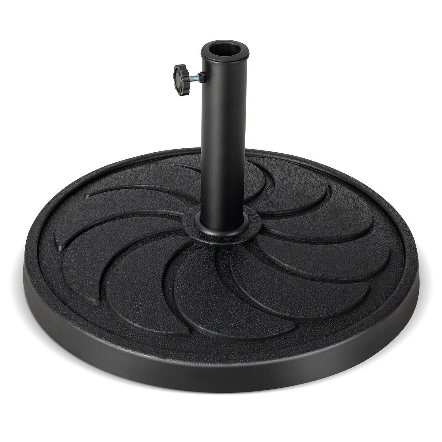 40LBS 21.5Inch Round Outdoor Umbrella Base, Black Outdoor Umbrella Bases   at Gallery Canada