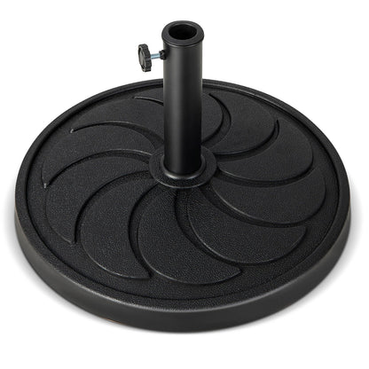 40LBS 21.5Inch Round Outdoor Umbrella Base, Black Outdoor Umbrella Bases   at Gallery Canada