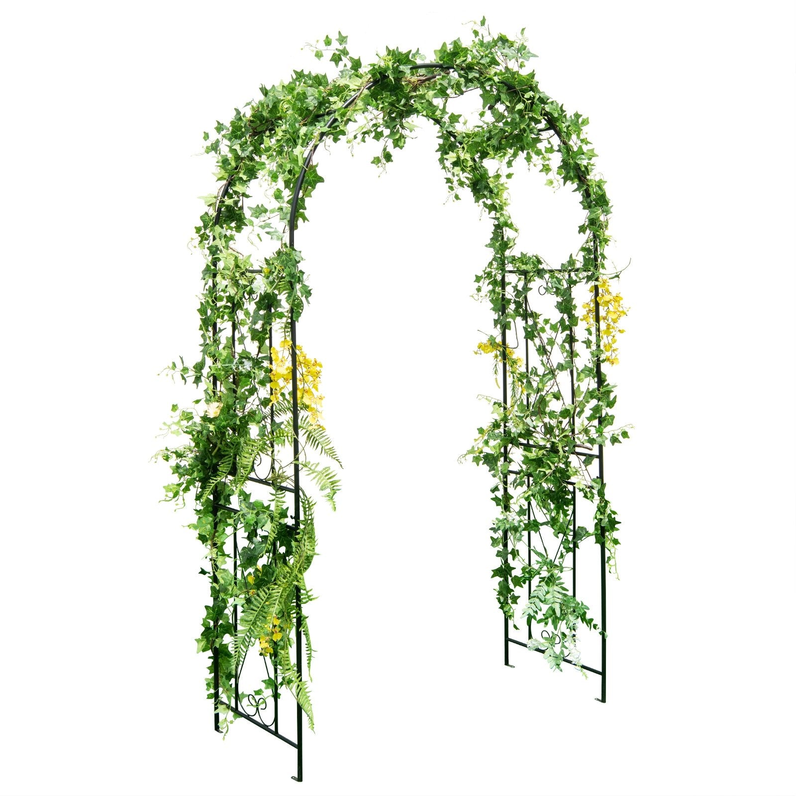 Garden Arch Arbor Trellis Patio Plant Stand Rack Archway, Black Outdoor Decor   at Gallery Canada