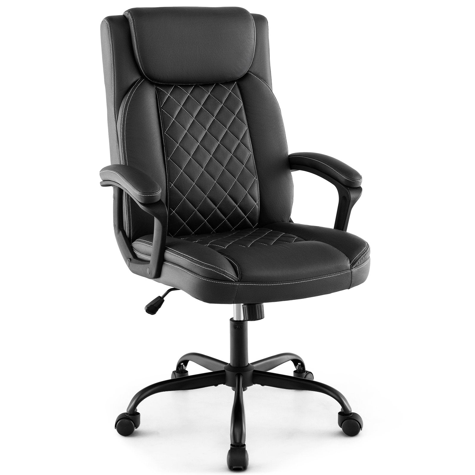 High Back Ergonomic Executive Chair with Thick Headrest Cushion, Black Executive Chairs   at Gallery Canada