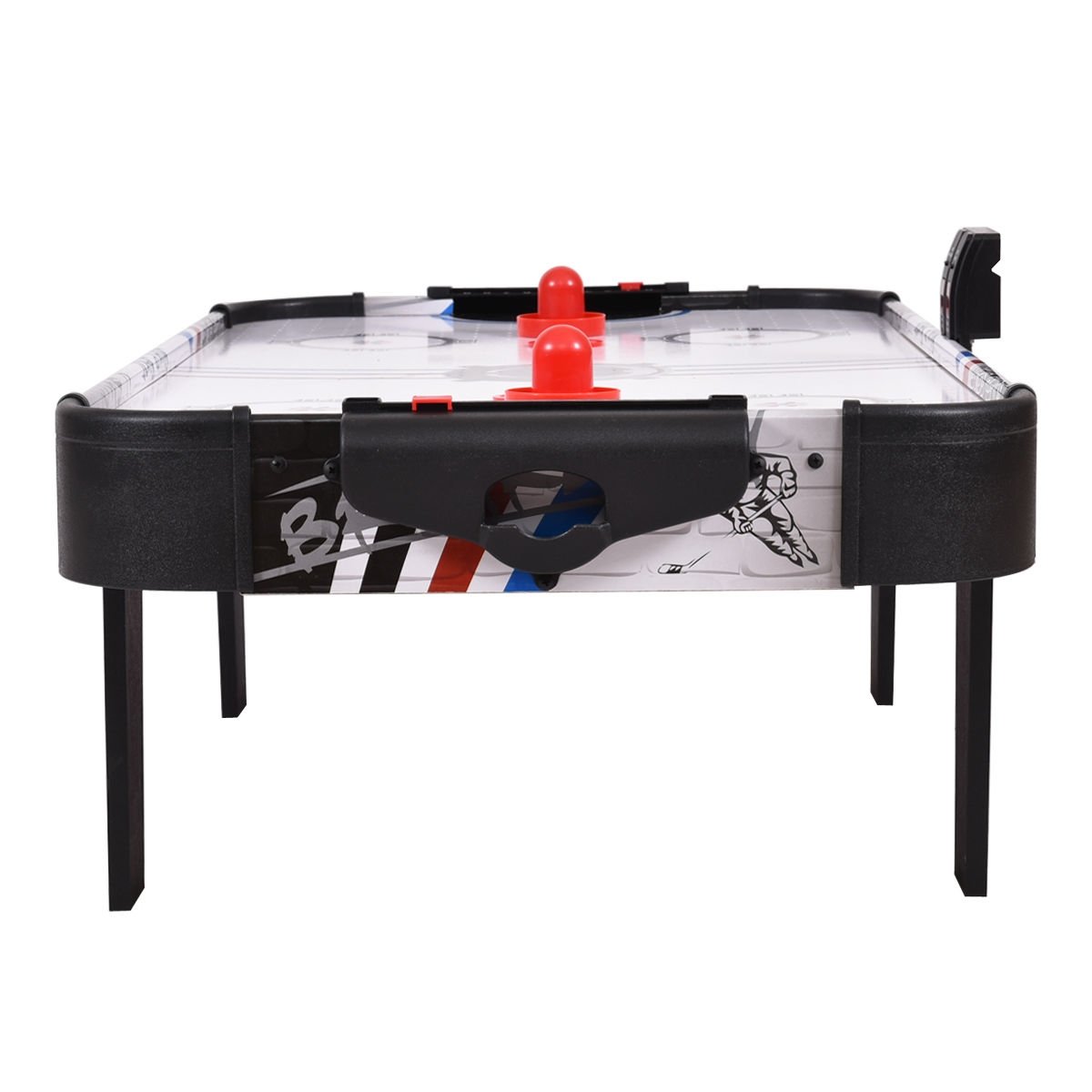42 Inch Air Powered Hockey Table Top Scoring 2 Pushers, White - Gallery Canada