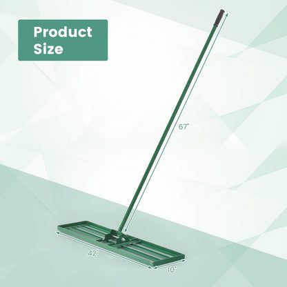 30/36/42 x 10 Inch Lawn Leveling Rake with Ergonomic Handle-42 inches, Green Garden Tools   at Gallery Canada