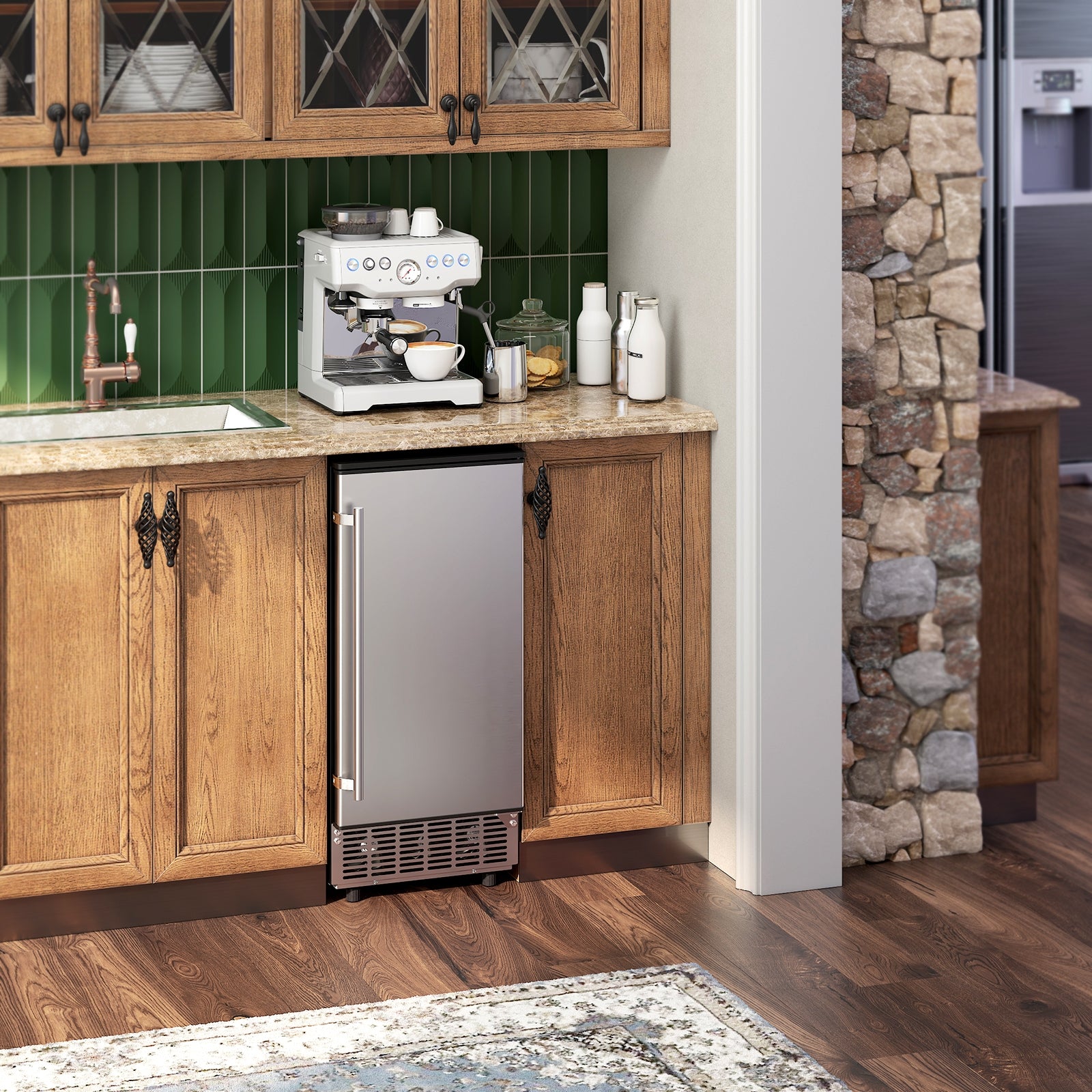 Free-Standing Built-In Undercounter Ice Maker, Silver Ice Makers at Gallery Canada