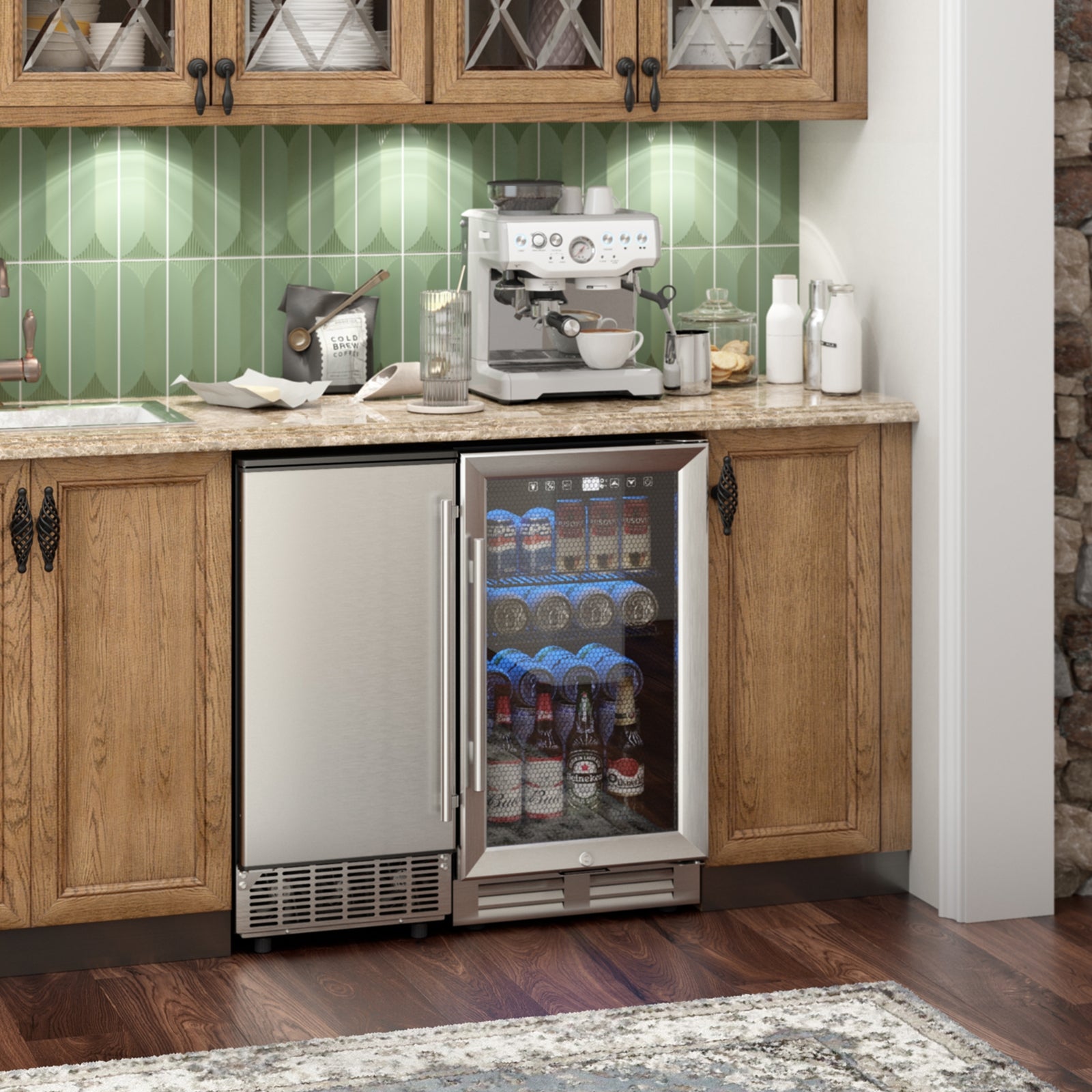 Free-Standing Built-In Undercounter Ice Maker, Silver Ice Makers at Gallery Canada