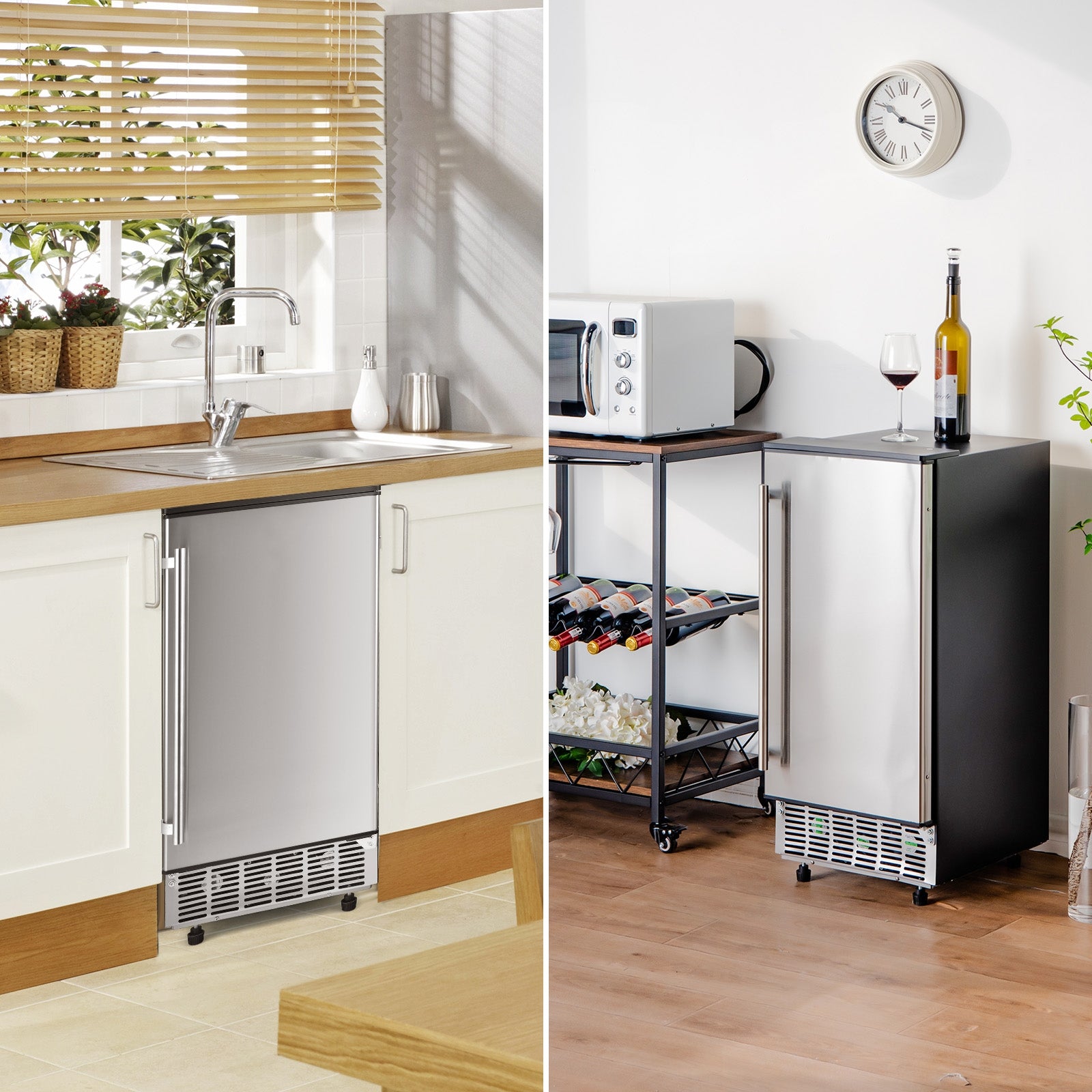 Free-Standing Built-In Undercounter Ice Maker, Silver Ice Makers at Gallery Canada