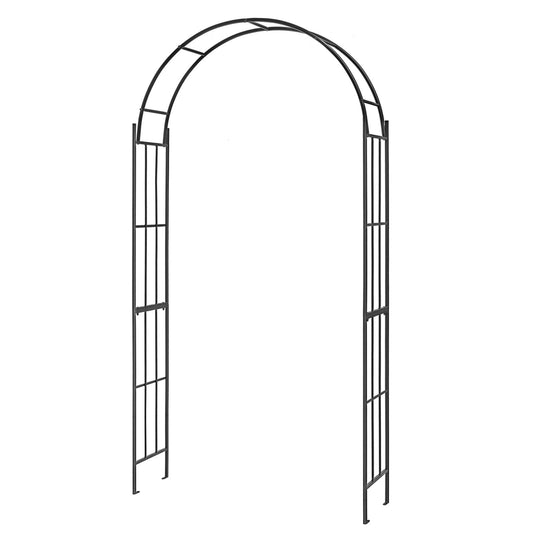 7.5 Feet Metal Garden Arch for Climbing Plants and Outdoor Garden Decor, Black - Gallery Canada