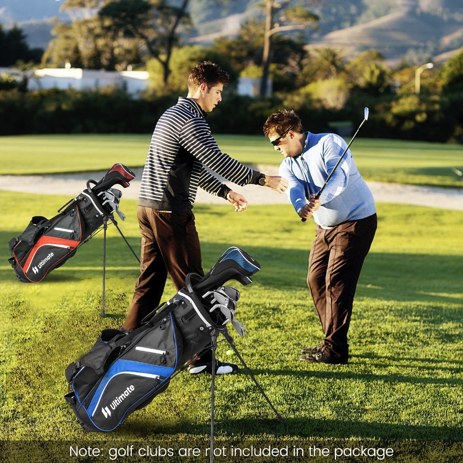 Lightweight Golf Stand Bag with 14 Way Top Dividers and 6 Pockets, Blue Golf   at Gallery Canada