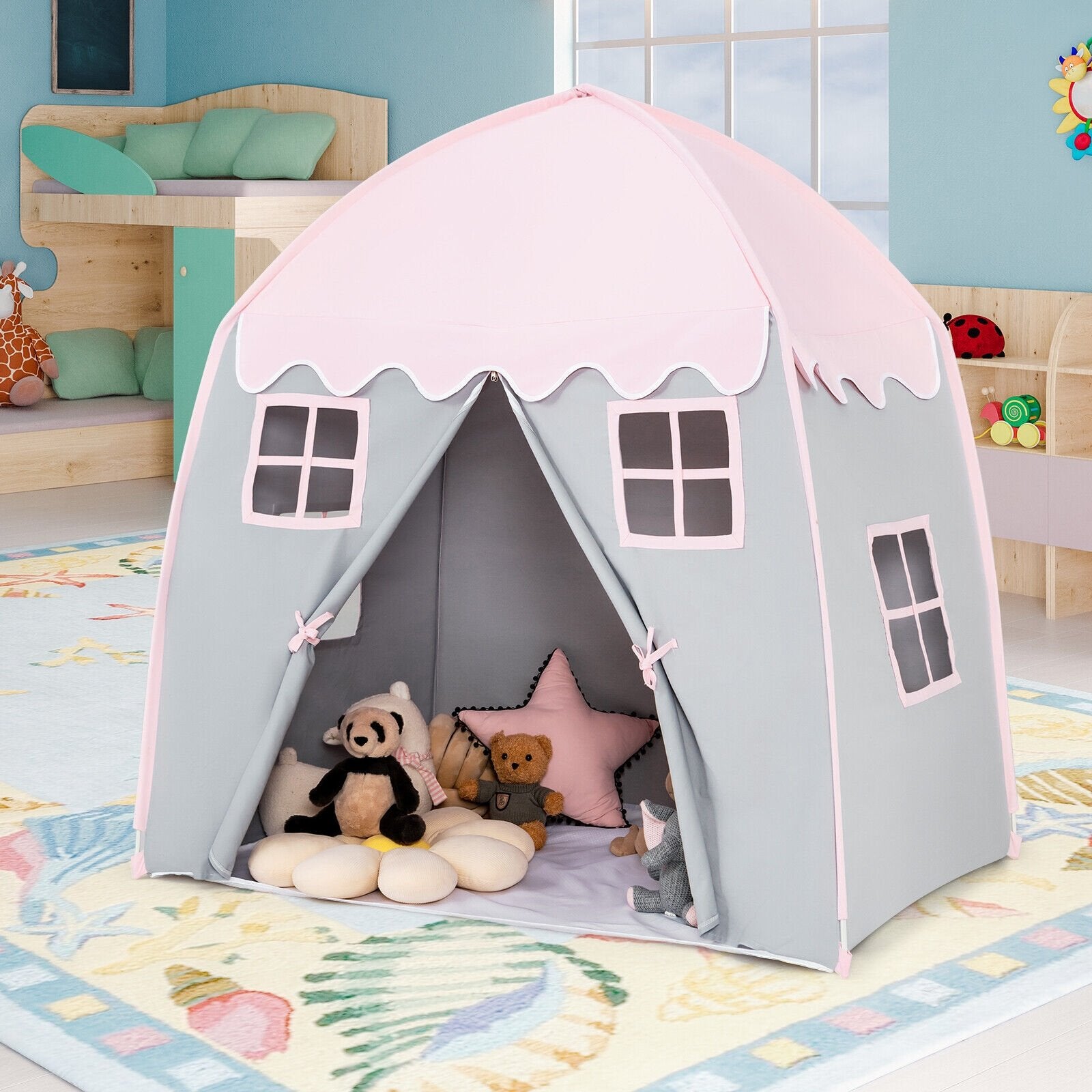 Portable Indoor Kids Play Castle Tent, Pink Play Tents & Playhouse   at Gallery Canada