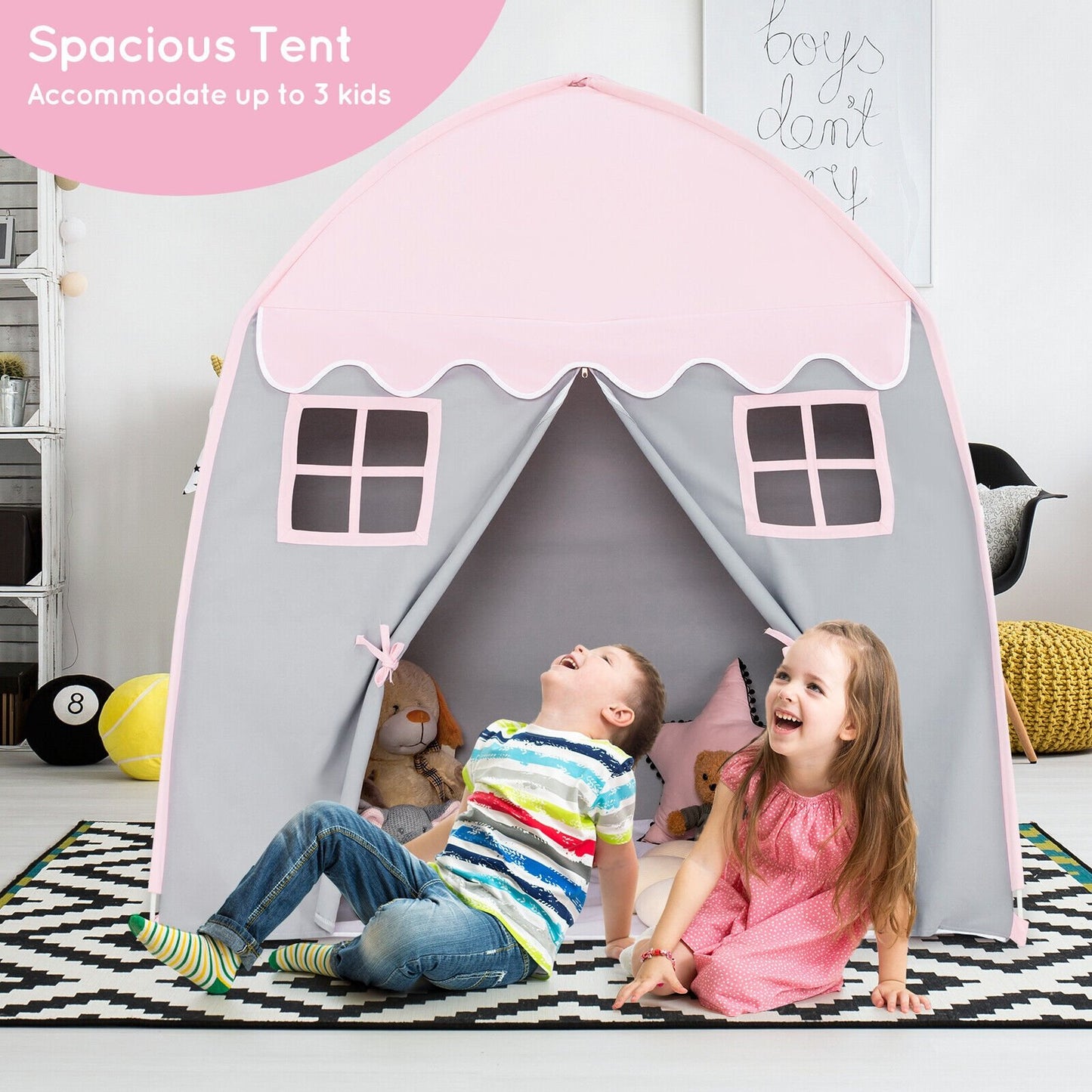 Portable Indoor Kids Play Castle Tent, Pink Play Tents & Playhouse   at Gallery Canada