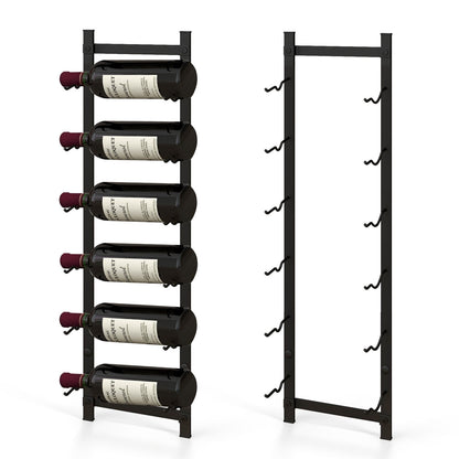 Rust proof Wall Mounted Wine Rack for 6 or 9 Bottles-M, Black Wine Racks   at Gallery Canada