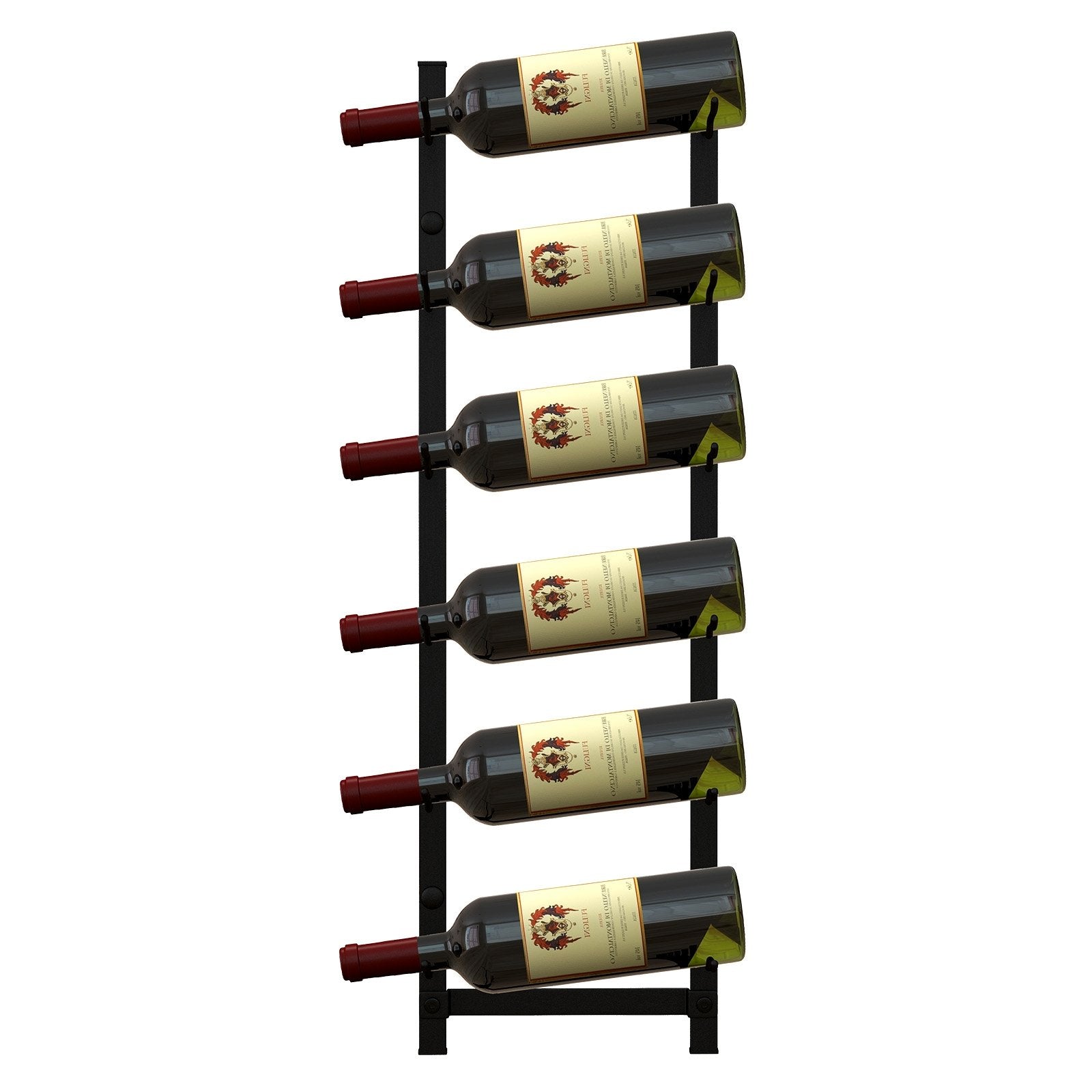 Rust proof Wall Mounted Wine Rack for 6 or 9 Bottles-M, Black Wine Racks   at Gallery Canada