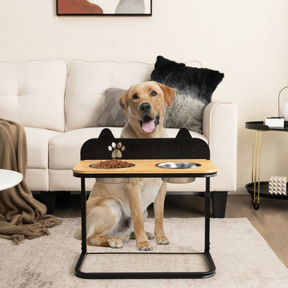 Dog Bowl Stand with 2 Stainless Steel Food Water Bowls Dog Supplies   at Gallery Canada