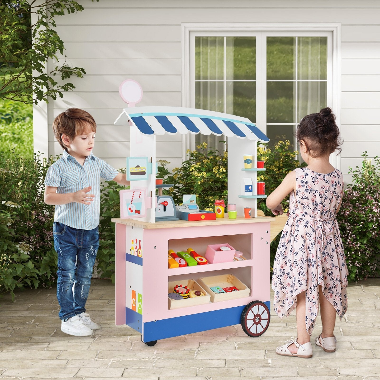 Toy Cart Play Set with POS Machine and Lovely Scale, Multicolor Play Kitchen Sets   at Gallery Canada