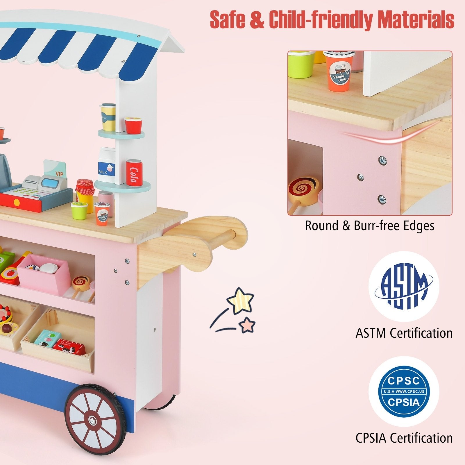 Toy Cart Play Set with POS Machine and Lovely Scale, Multicolor Play Kitchen Sets   at Gallery Canada