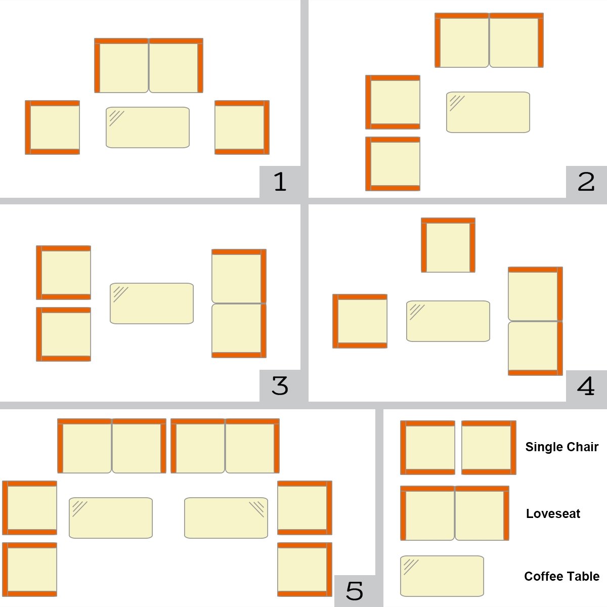 4 Pieces Comfortable Outdoor Rattan Sofa Set with Glass Coffee Table, Beige & Gray Patio Conversation Sets   at Gallery Canada