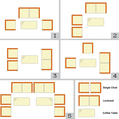 4 Pieces Comfortable Outdoor Rattan Sofa Set with Glass Coffee Table, Beige & Gray Patio Conversation Sets   at Gallery Canada