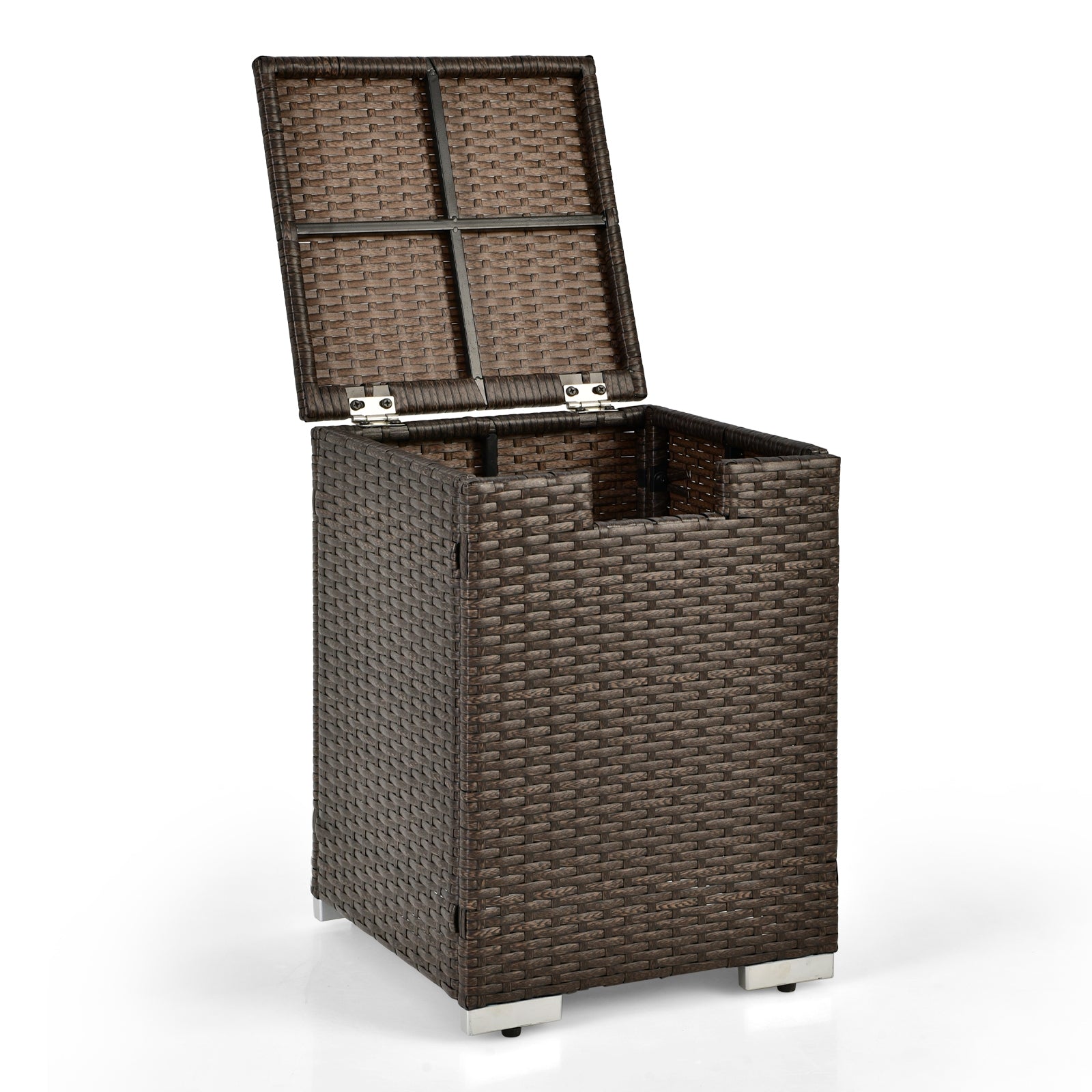 2-in-1 Patio Rattan Gas Propane Tank Cover for 20 lbs Propane Tanks, Brown Fire Pits at Gallery Canada