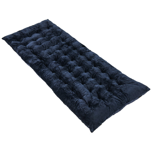 75 x 27.5 Inch Camping Cot Pads with Soft and Breathable Crystal Velvet, Navy Air Mattresses & Sleeping Bags Navy  at Gallery Canada