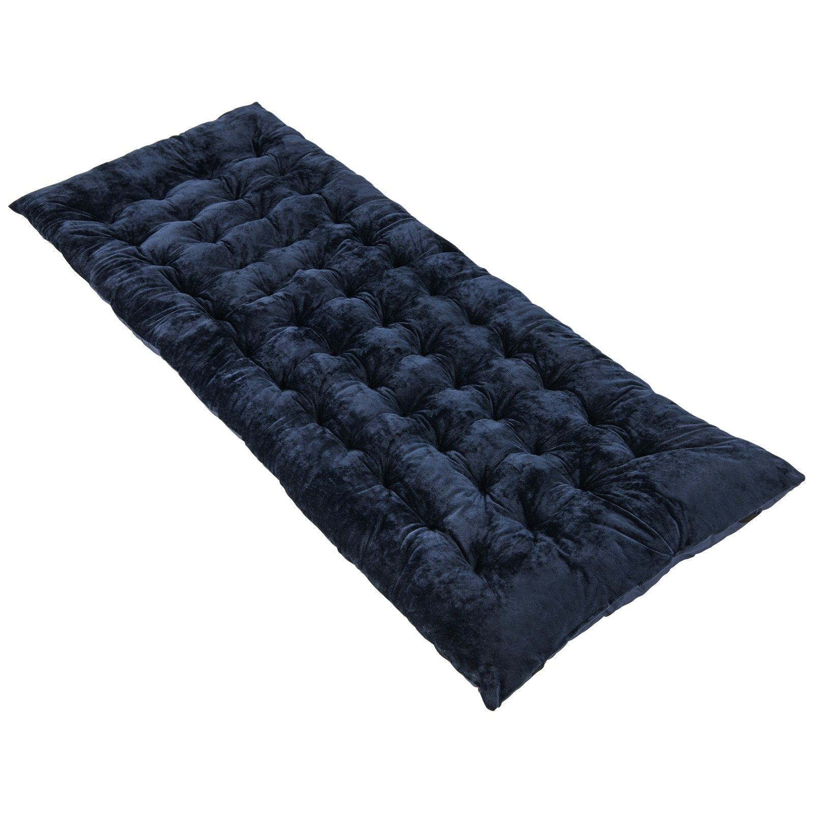 75 x 27.5 Inch Camping Cot Pads with Soft and Breathable Crystal Velvet, Navy Camping Furniture Navy at Gallery Canada