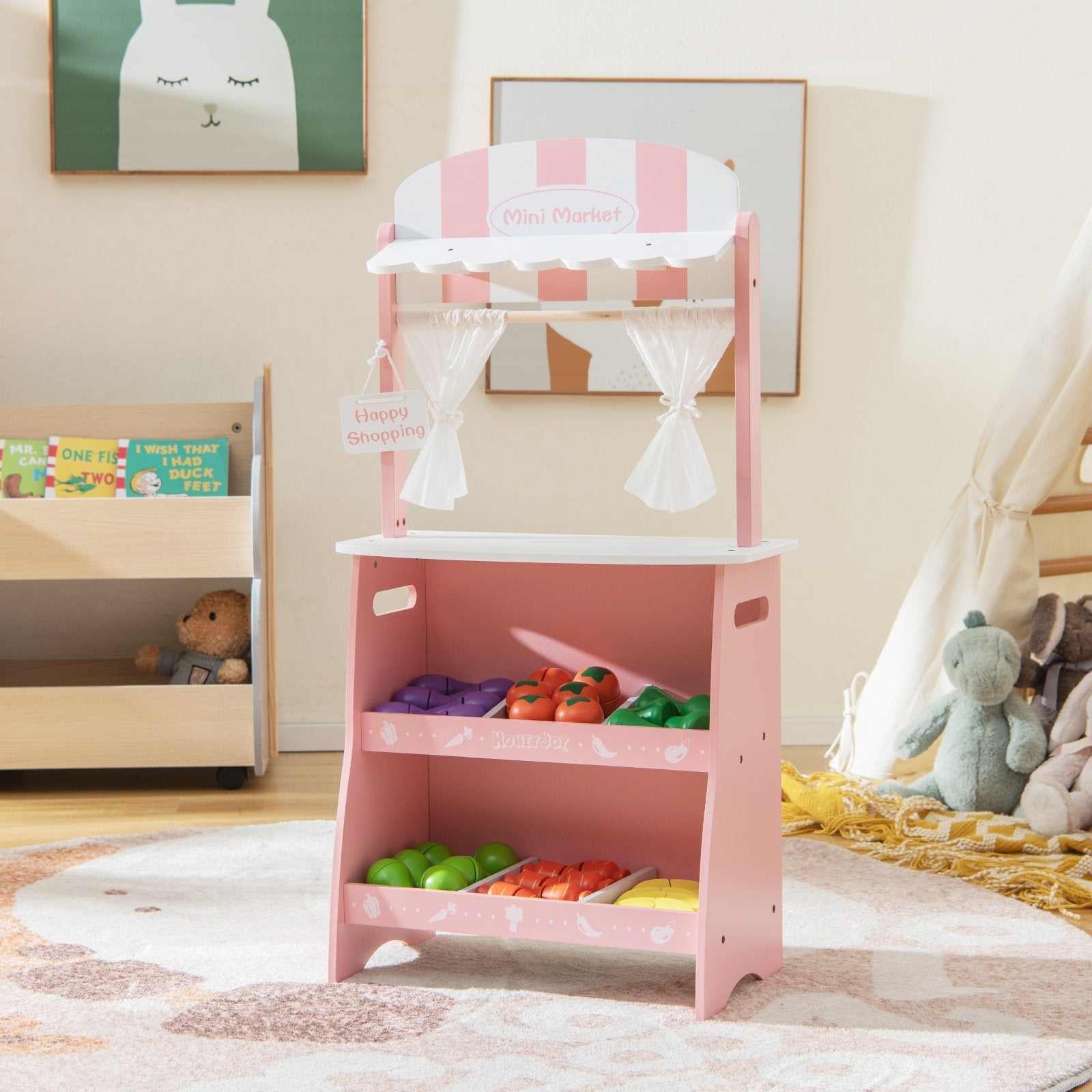 Kid's Farmers Market Stand, Pink Play Kitchen Sets   at Gallery Canada