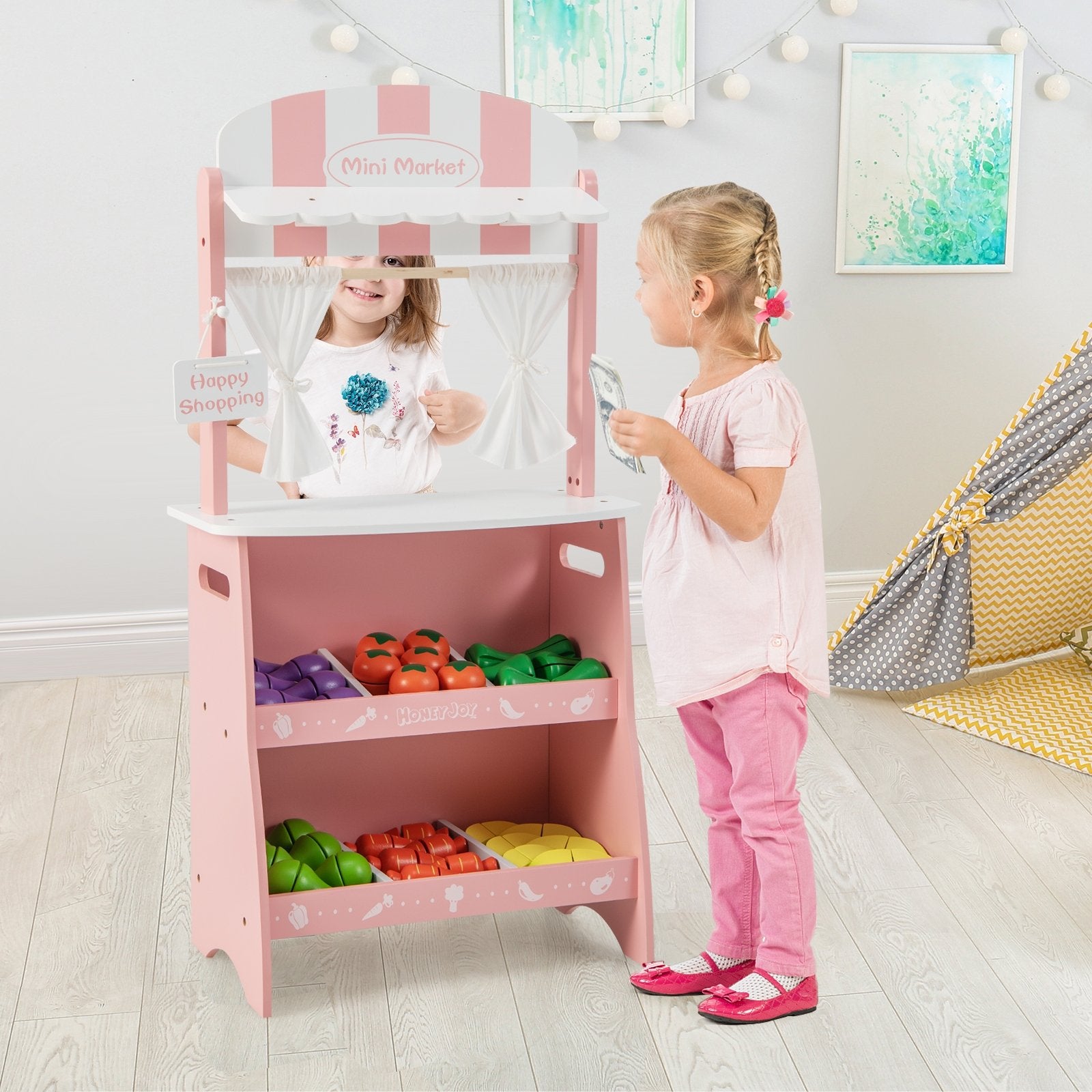 Kid's Farmers Market Stand, Pink Play Kitchen Sets   at Gallery Canada