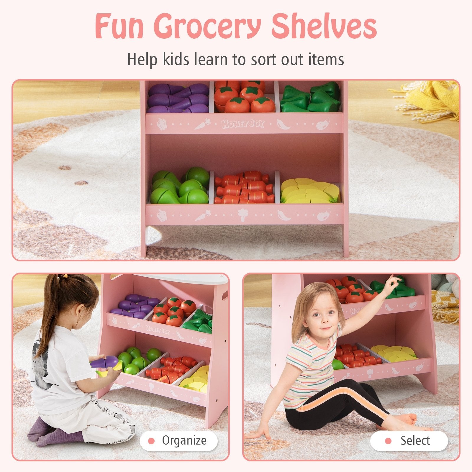 Kid's Farmers Market Stand, Pink Play Kitchen Sets   at Gallery Canada