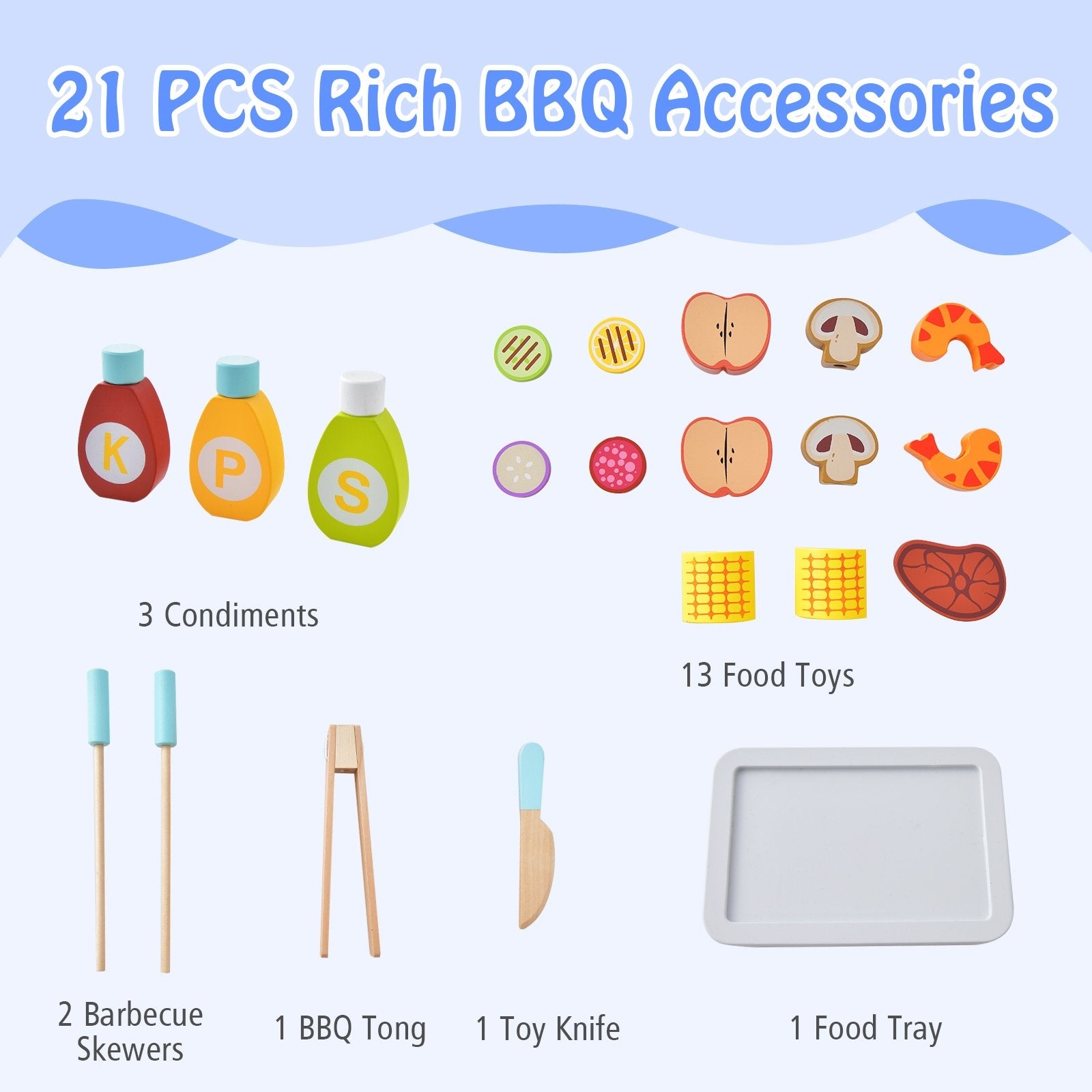 Kid's Pretend Barbecue Grill Play Set, Multicolor Play Kitchen Sets   at Gallery Canada