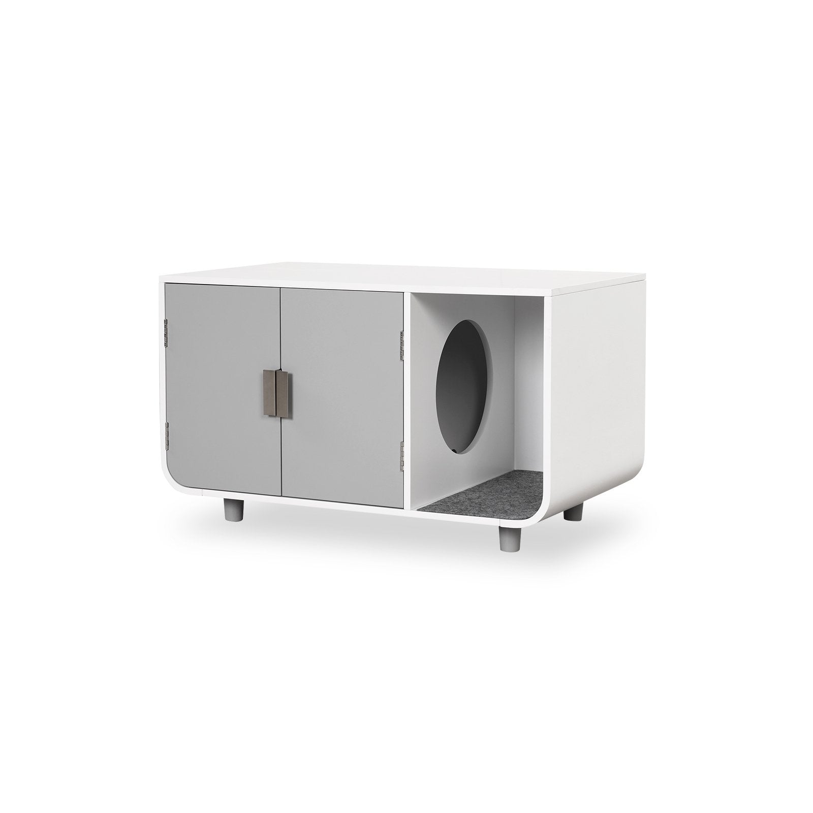 Cat Litter Box Enclosure Furniture with Removable Mat, Gray Cat Houses   at Gallery Canada