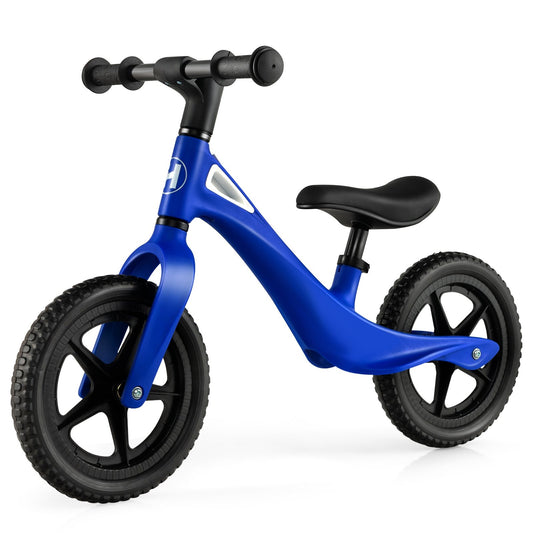 Kids Balance Bike with Rotatable Handlebar and Adjustable Seat Height, Blue - Gallery Canada