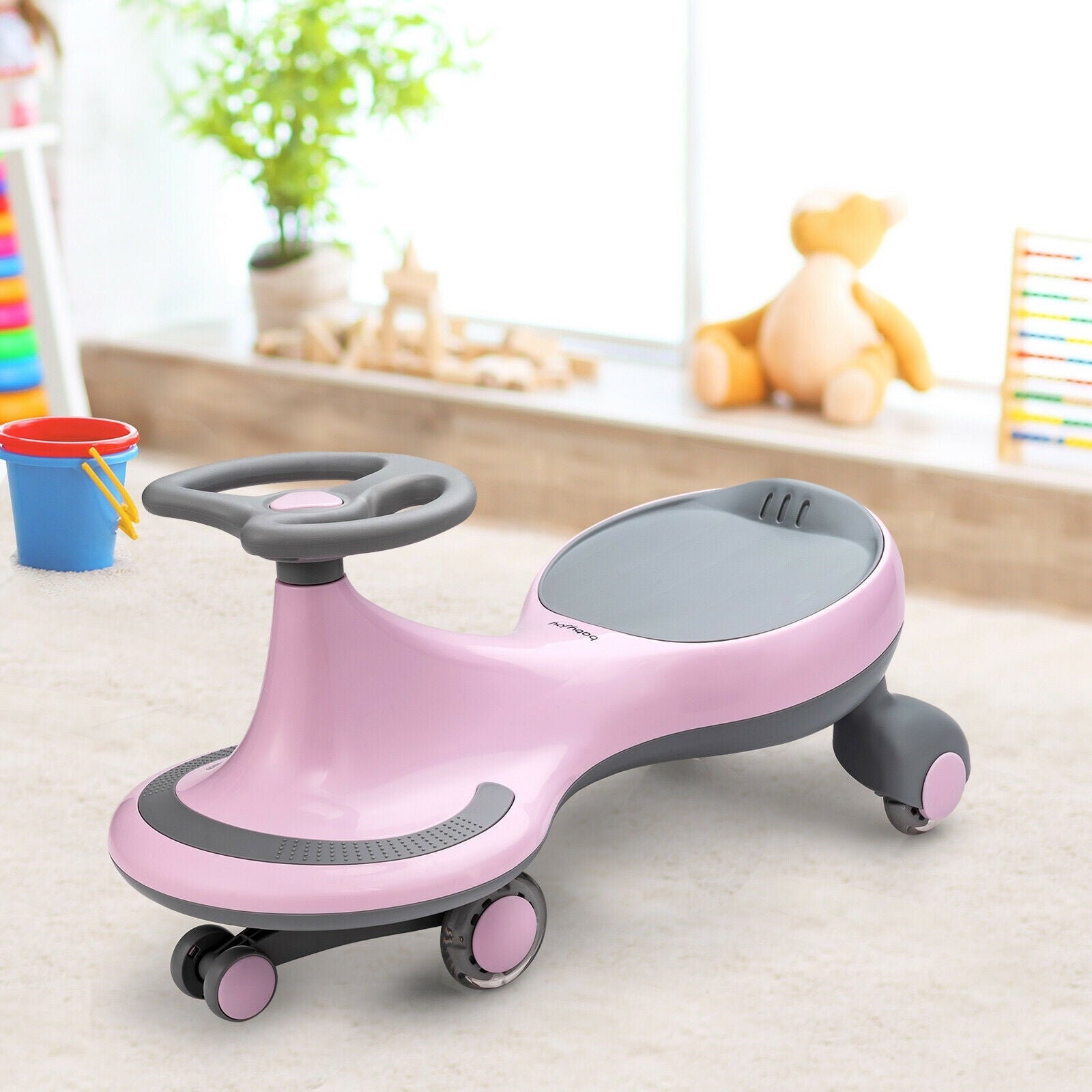 Wiggle Car Ride-on Toy with Flashing Wheels, Pink Push & Pedal Ride On Toys at Gallery Canada