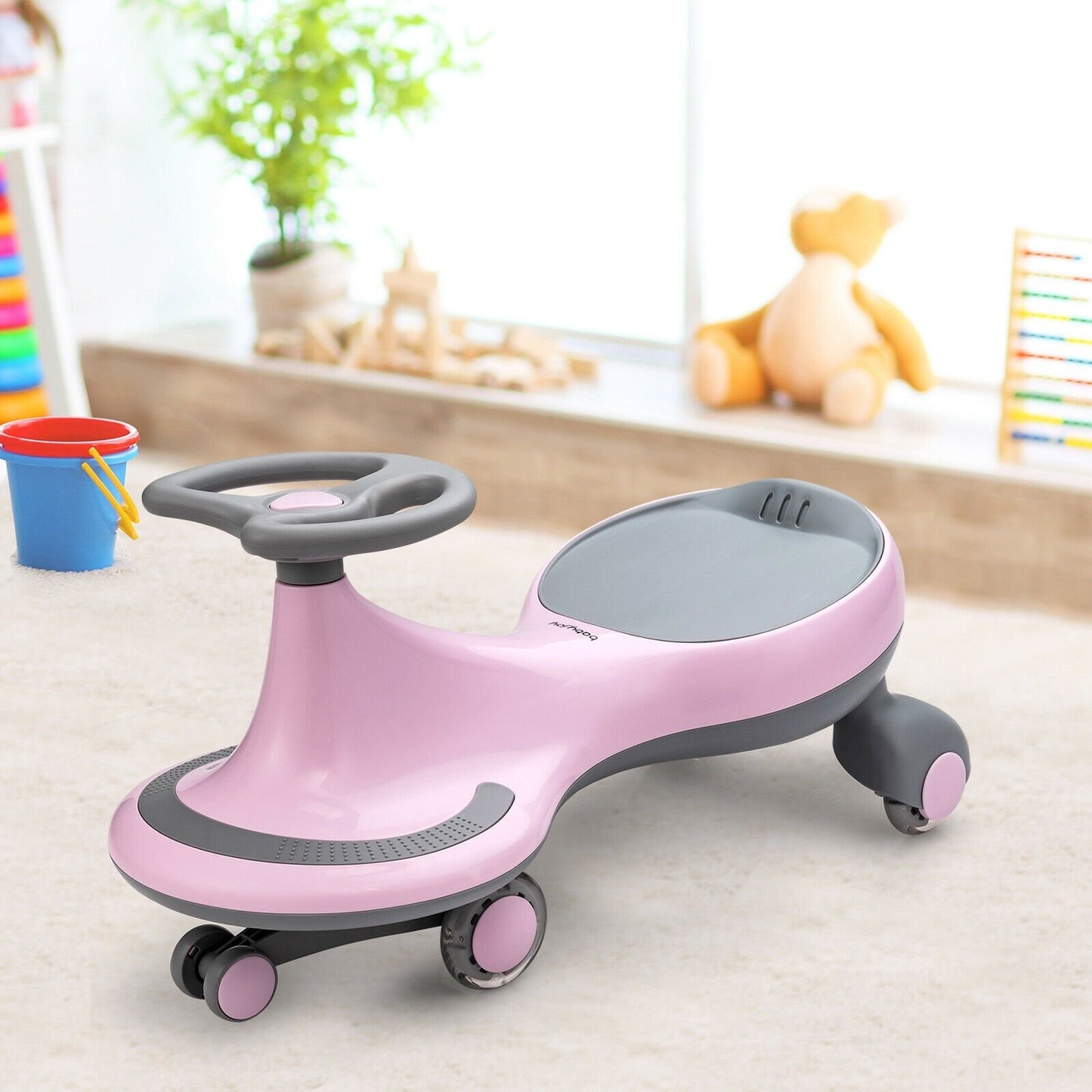 Wiggle Car Ride-on Toy with Flashing Wheels, Pink Push & Pedal Ride On Toys   at Gallery Canada