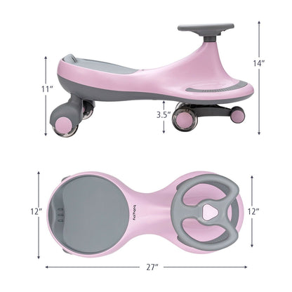 Wiggle Car Ride-on Toy with Flashing Wheels, Pink Push & Pedal Ride On Toys   at Gallery Canada