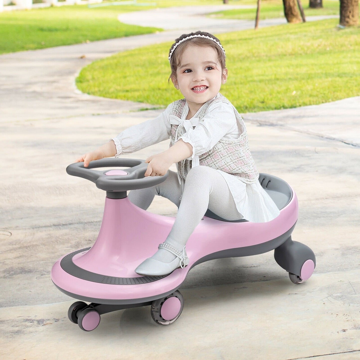 Wiggle Car Ride-on Toy with Flashing Wheels, Pink Push & Pedal Ride On Toys   at Gallery Canada