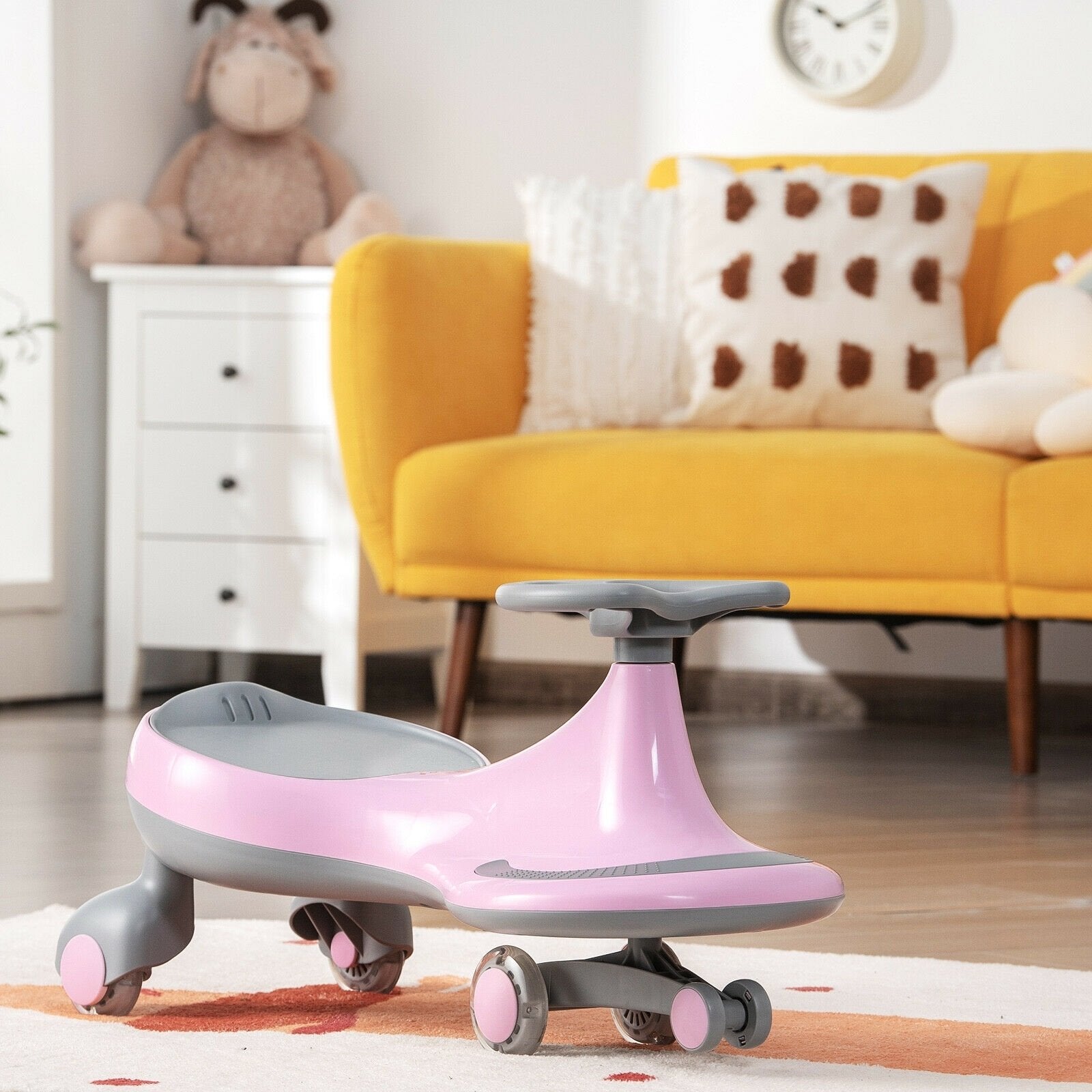 Wiggle Car Ride-on Toy with Flashing Wheels, Pink Push & Pedal Ride On Toys   at Gallery Canada