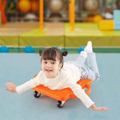 4/6-Pack Kids Sitting Scooter Board with Handles and Rolling Casters-4 Pack, Multicolor Scooters   at Gallery Canada