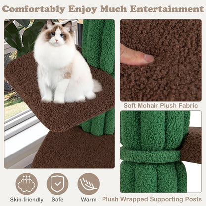 Multi-level Cat Tree with Condo andand Anti-tipping Device, Green - Gallery Canada