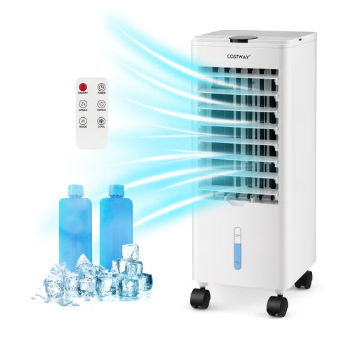 3-in-1 Evaporative Air Cooler with Remote for Home Office, White
