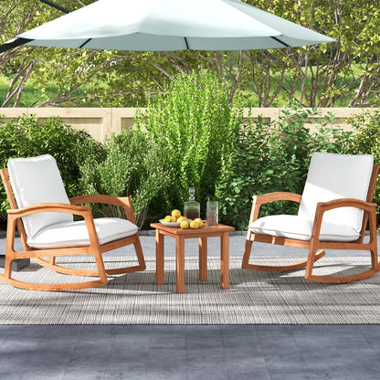 Patio Hardwood Square Side Table with Slatted Tabletop, Natural Patio Tables   at Gallery Canada