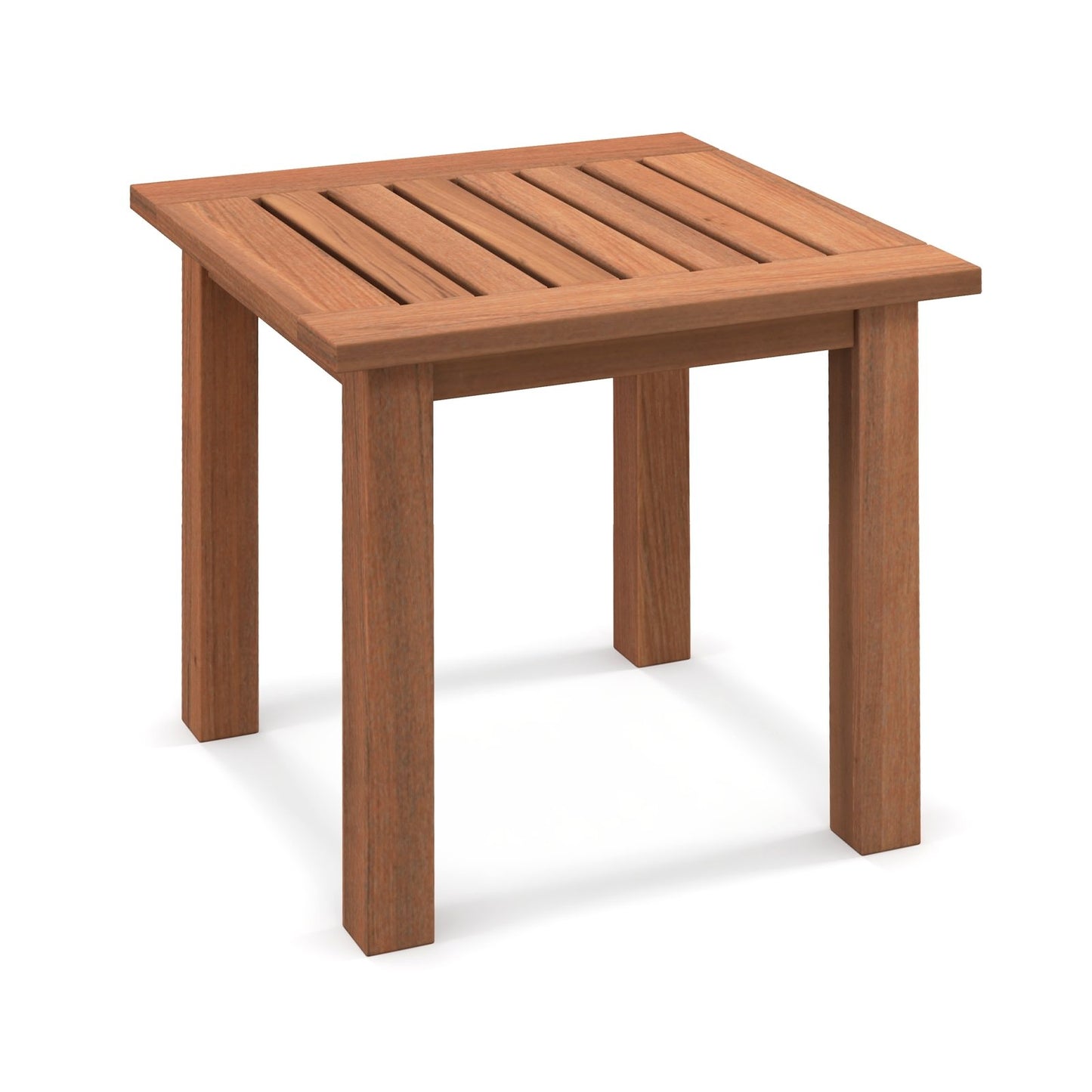 Patio Hardwood Square Side Table with Slatted Tabletop, Natural Patio Tables   at Gallery Canada