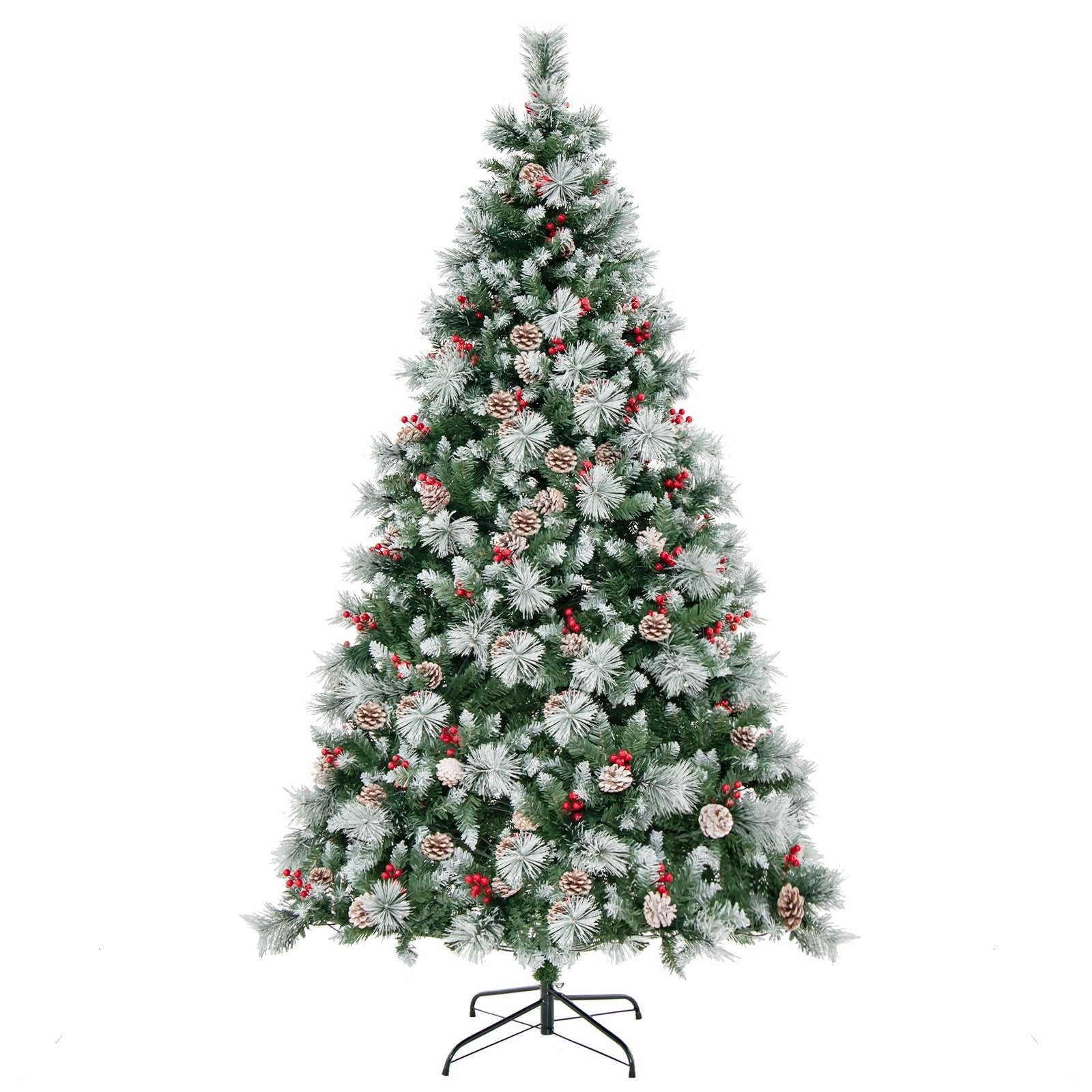 7 Feet Pre-Lit Artificial Christmas Tree with 400 Lights and 1116 Branches, Green Christmas Tree   at Gallery Canada