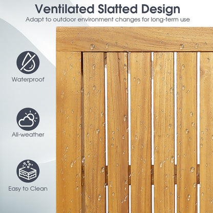 Rectangular Indoor and Outdoor Bar Height Table for Garden, Natural Patio Coffee Tables   at Gallery Canada