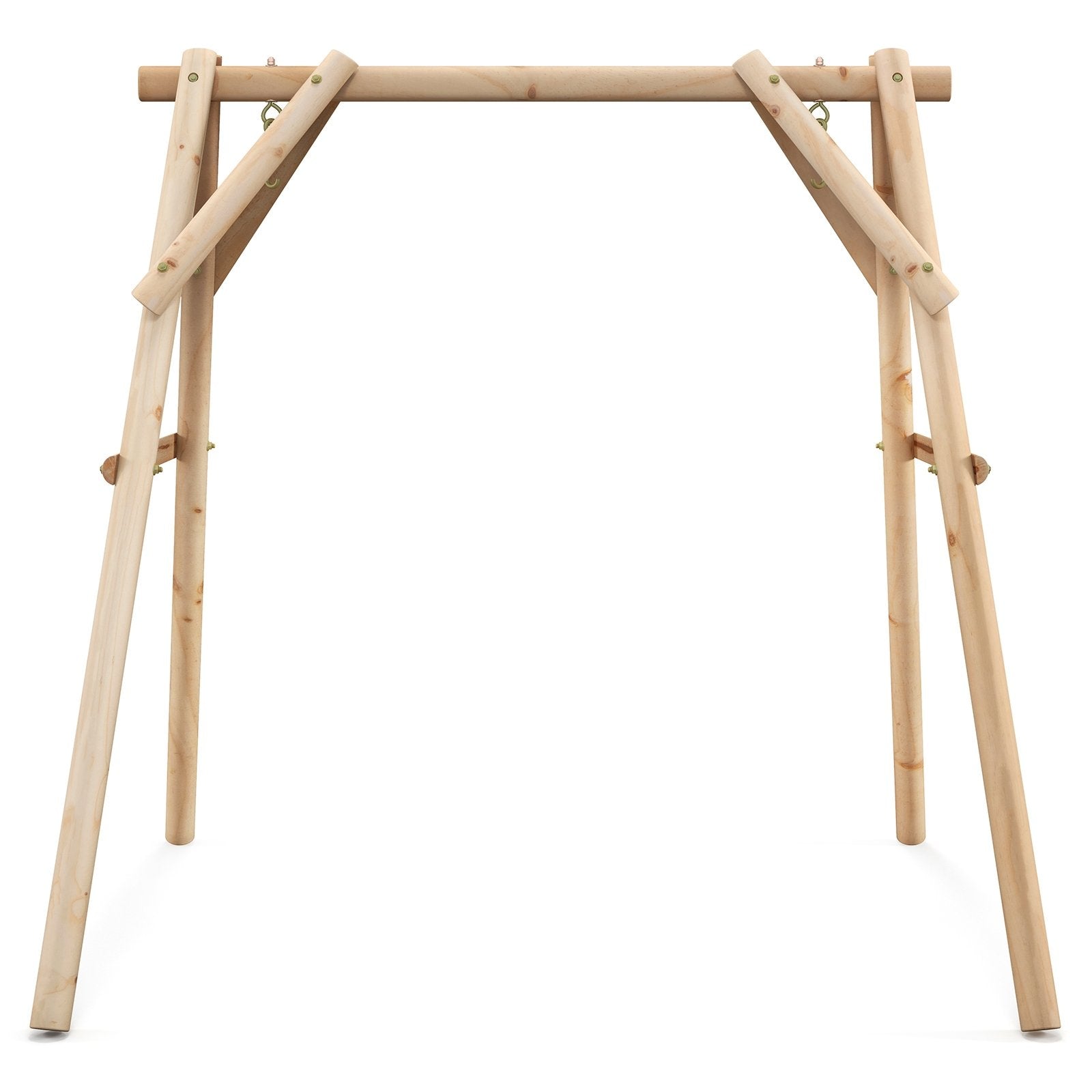 Heavy Duty Wooden Swing Frame with Reinforced Bars, Natural Porch Swings   at Gallery Canada