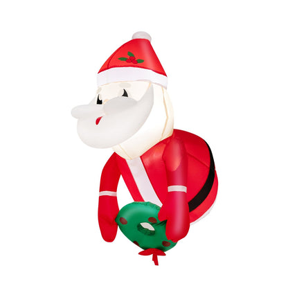 3.3 Feet Lighted Inflatable Santa Claus Broke Out from Window, Red Christmas Inflatables   at Gallery Canada