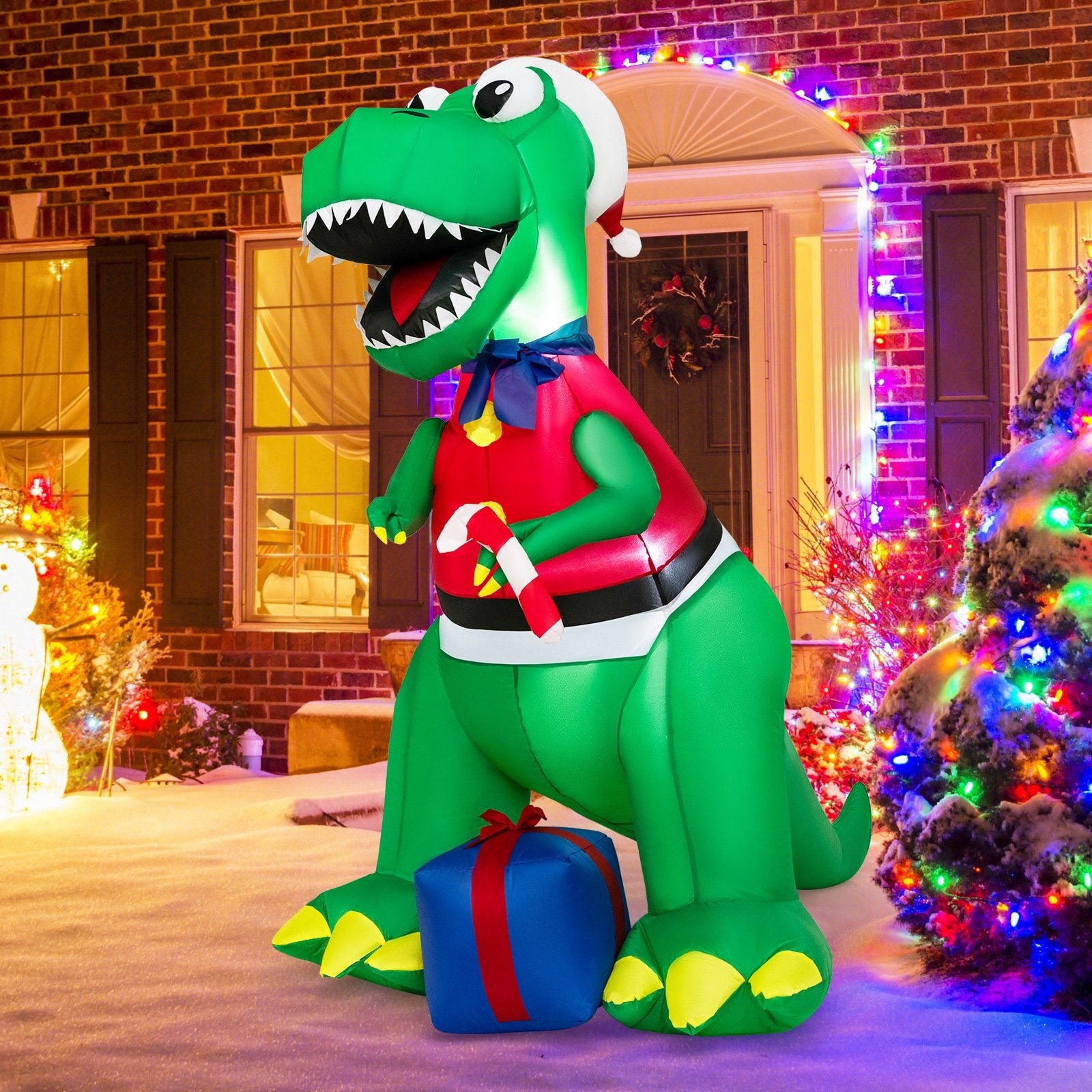 Inflatable Christmas Decoration with LED Lights and Waterproof Blower, Multicolor Christmas Inflatables   at Gallery Canada