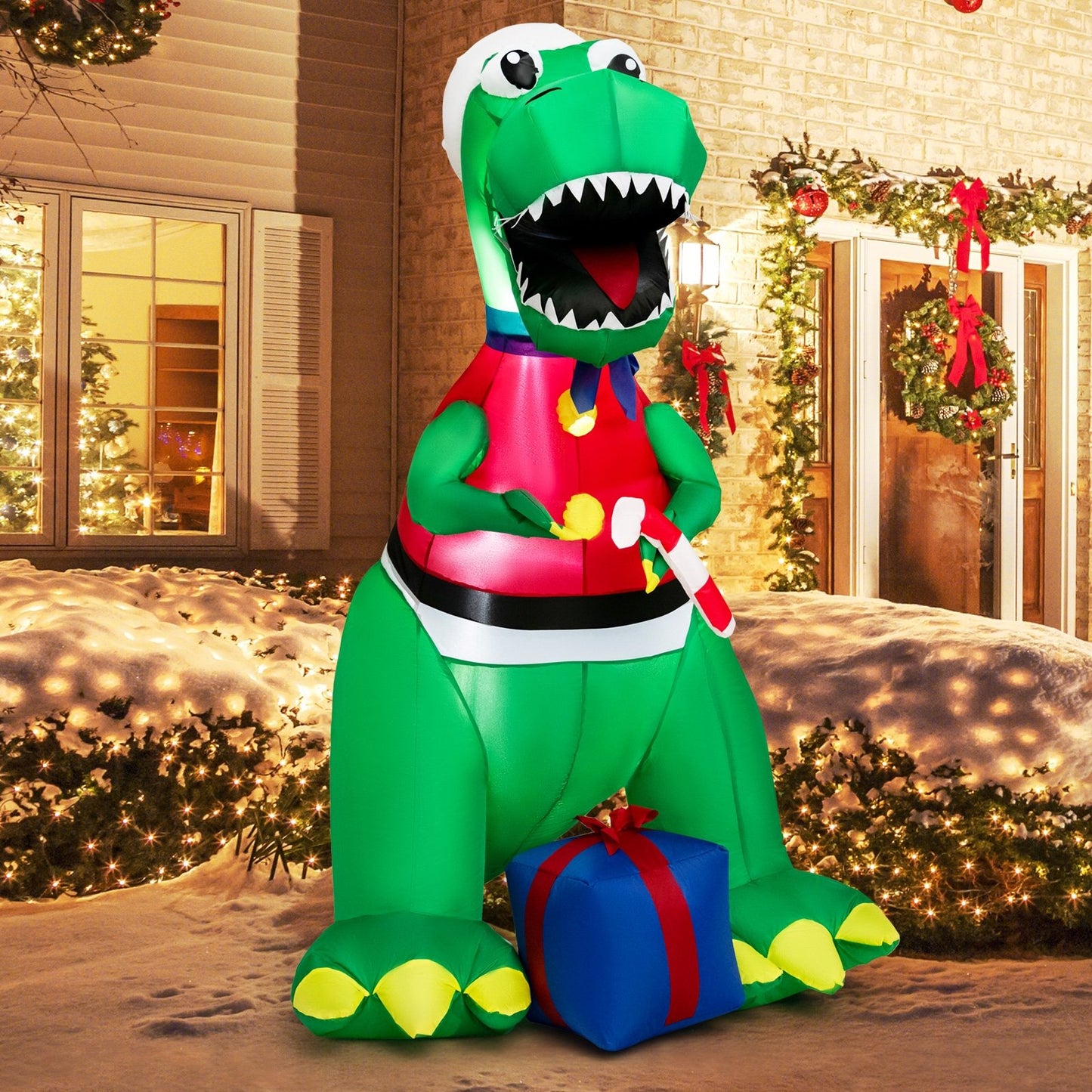 Inflatable Christmas Decoration with LED Lights and Waterproof Blower, Multicolor Christmas Inflatables   at Gallery Canada