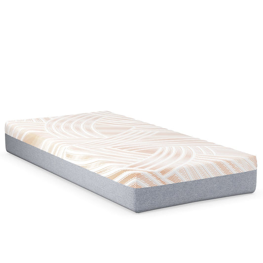 Bed Mattress Memory Foam Twin Size with Jacquard Cover for Adjustable Bed Base-10 inches, Multicolor - Gallery Canada