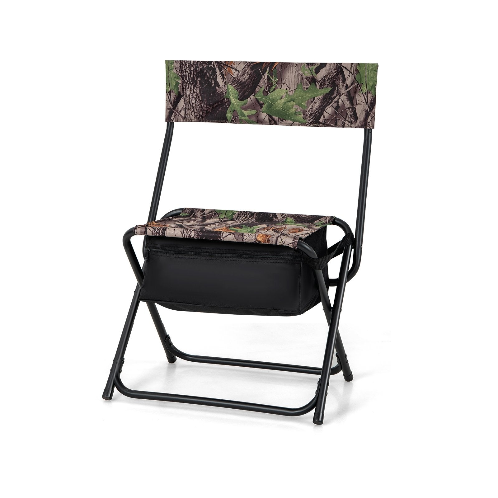 Foldable Patio Chair with Storage Pocket Backrest for Camping Hiking, Camouflage Camping Furniture   at Gallery Canada